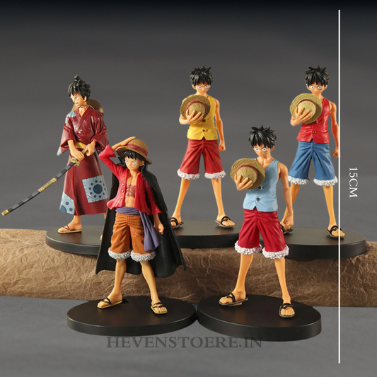 Figure no. 23 LUFFY (ONE PIECE) ANIME ACTION FIGURE Pack Of 5